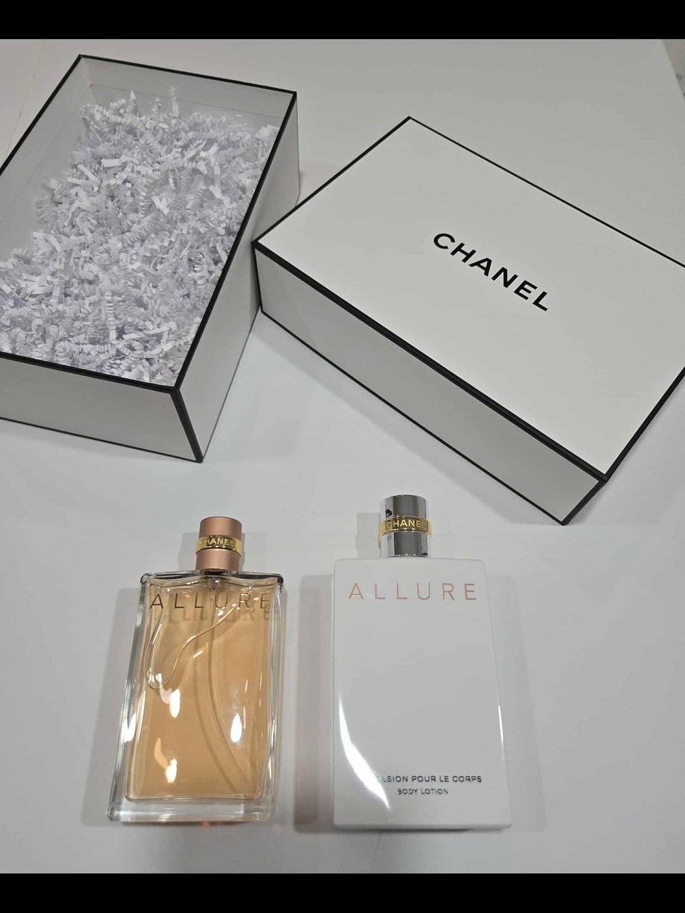 CHANEL ALLURE SET: Eau De Parfum 3.4 OZ and Body Lotion 6.8 OZ New In Chanel Box - Picture 4 of 13